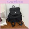 Casual Checkered Nylon School Backpack With Stitching Detail For Daily Use