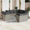 Vidaxl 11-Cz. Set di Mobili da Giardino con Cuscini, Rattan PE Grigio