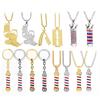 Unieke Creativiteit Kapper Sleutelhangers Wassen Knippen En Föhnen Kapperszaak Licht Hanger Ketting Voor Vrouwen Mannen Sieraden
