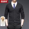 Hengyuanxiang Men's V-Neck Pullover Knit Sweater
