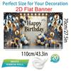 1Pcs Happy Birthday Balloons Flowers Gift Box Decoration Background Birthday Backdrop Decorations For Photo Studio Booth Party