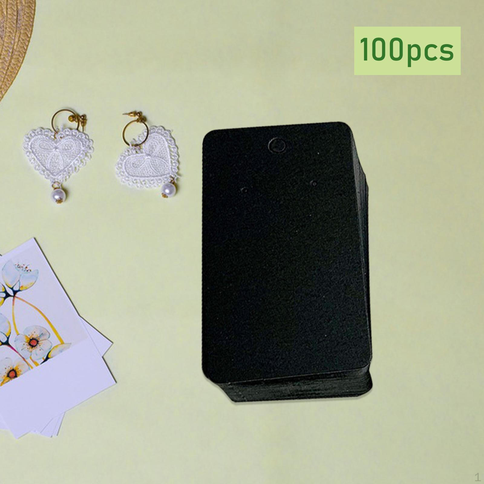 

100 шт., держатели для карточек для сережек, долговечные для хранения ювелирных изделий чёрный