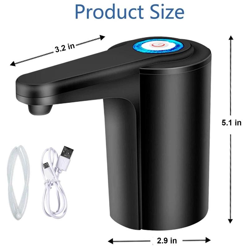 Water Dispenser 5 Gallon - Water Pump for 5 Gallon Bottle, Water Jug Pump USB Rechargeable Universal Automatic Electric Water