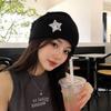 Ear Protection Star Beret Hat Bling Bling Decor Slouchy Skull Cap Autumn and Winter Wear