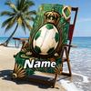 Custom Name Personalized Club Santos Laguna Print Beach Towel, for Trip Camping Beach Party Home Decor, Birthday Gift for Family & Friends