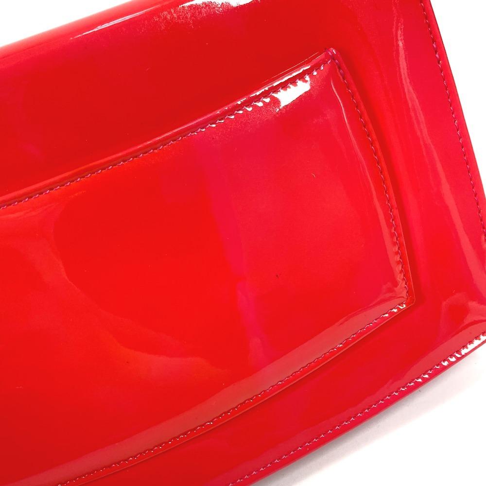 CHANEL Makeup Shoulder Bag Crossbody Long Wallet Patent Leather pink