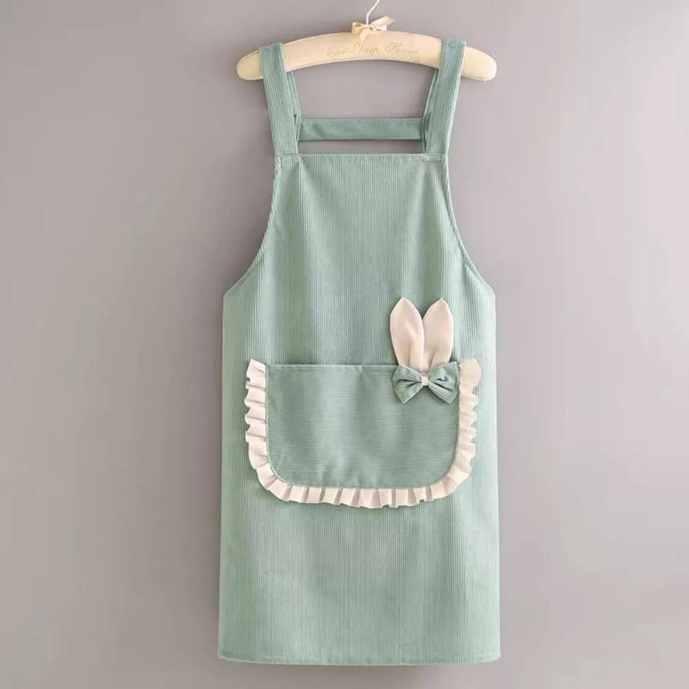 1Pcs Cute Korean Style Apron Female Nail Shop Kitchen Coffee Overalls Home Cooking Cleaning Sleeveless Apron