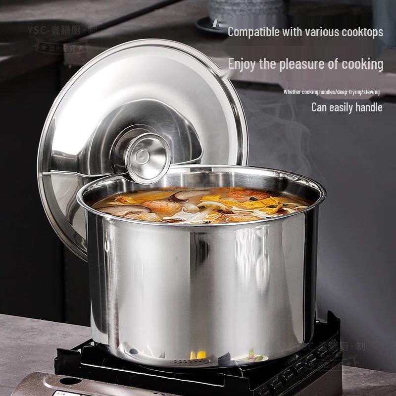 ZISIZ Mehrzweck-Kochtopf aus Edelstahl mit Deckel