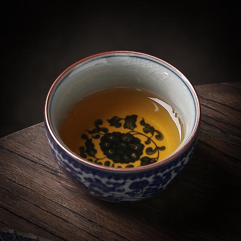 Chinese Retro Ice Crack Glaze Incense & Tea Tasting Cup