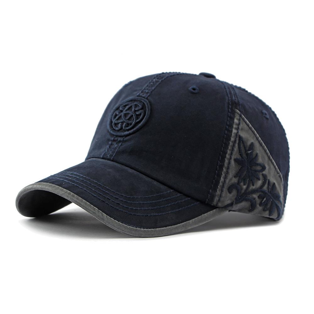 Stitching Embroidered Baseball Cap Men Women Vintage Totem Cap Outdoor Sunshade Cotton Cap