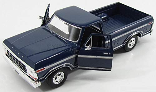 MOTORMAX 1/24 Scale Diecast Model Car Ford F-150 Custom Pickup Truck 1979 (Blue) [Parallel Import]