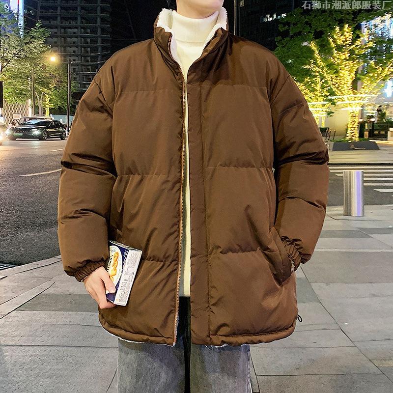 Simple Double-sided Padded Jacket, Winter Velvet and Thickened Boys' Padded Jacket, Young and Young Lapel Jacket, Padded Jacket.