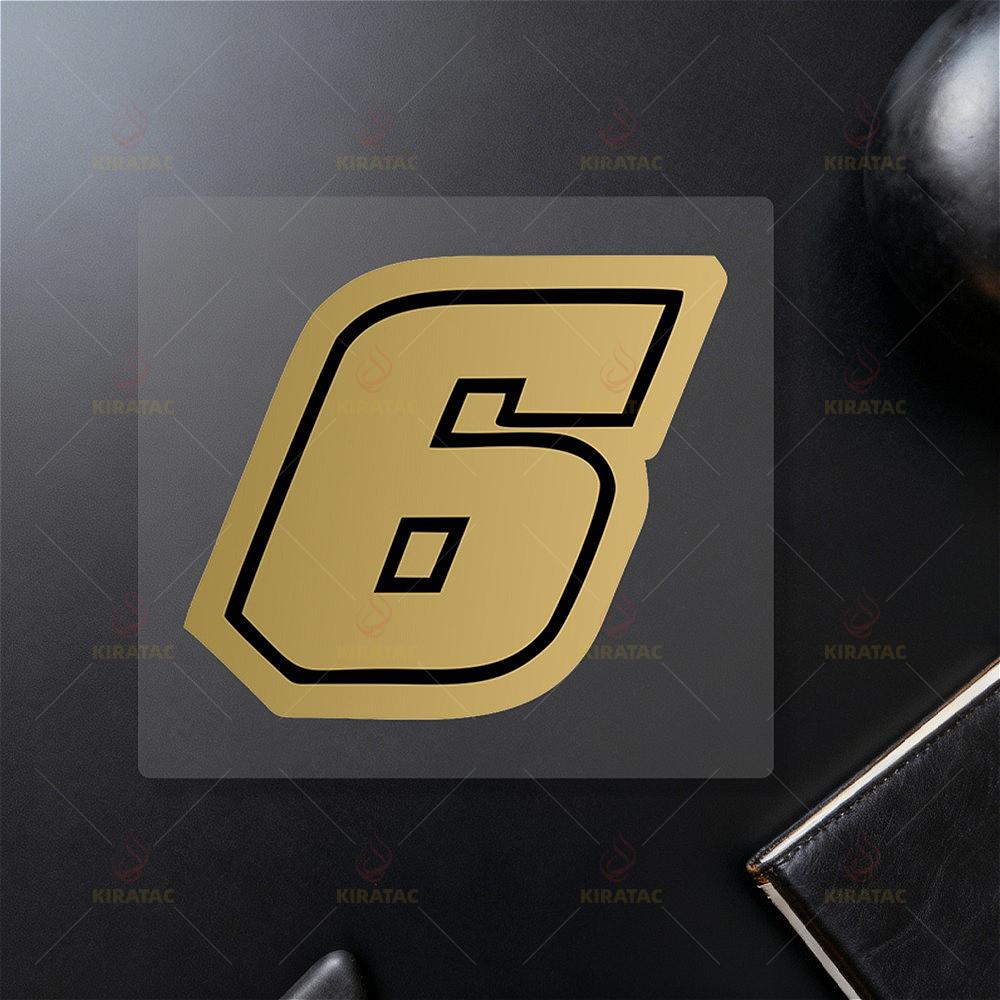 1pc Gold Motocycle Number Stickers Waterproof for Motobike Fuel Tank Fairing Helmet Car Windows Door Scooter Body Vinyl Decals