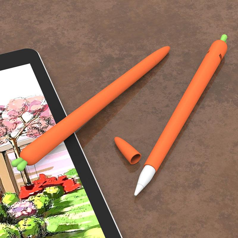 

Carrot Pattern Silicone Pen Case for Apple Pencil 1st Generation Orange