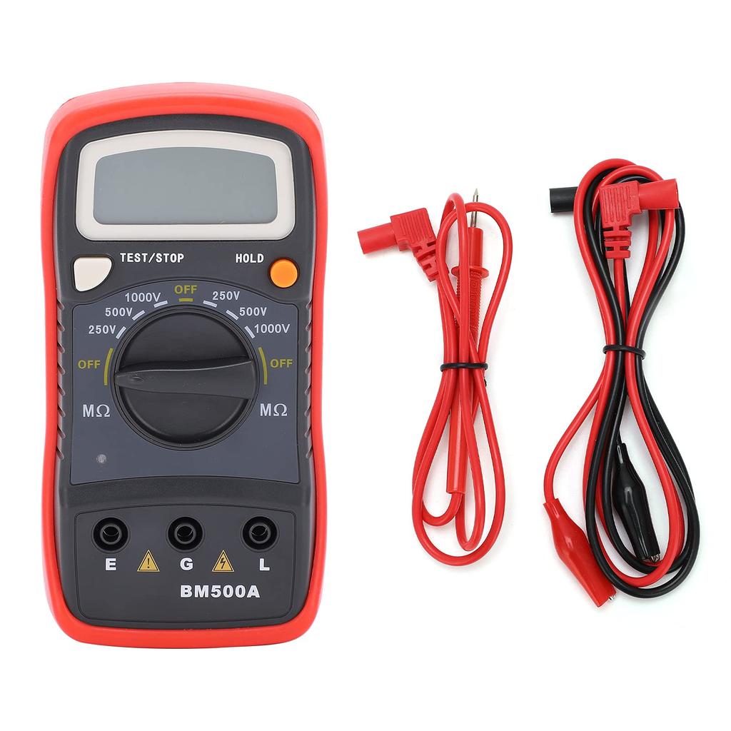 BM500A Resistance Insulation Resistance Electrical Tester with LCD Compact and Easy To Measurement for Electrical Equipment and Electrical Engineering