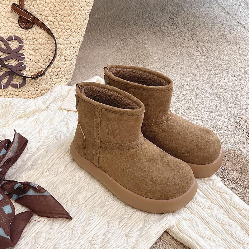 

Женские легкие зимние утепленные флисом ботинки на толстом каблуке с отделкой мехом, нескользящие, повседневные спортивные замшевые хлопковые ботинки 40 хаки