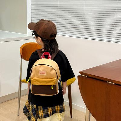 School Bag Bag Fashion Color Matching Boys Backpack Large Capacity Baby School Bag Medium and Large Class Girls School Bag