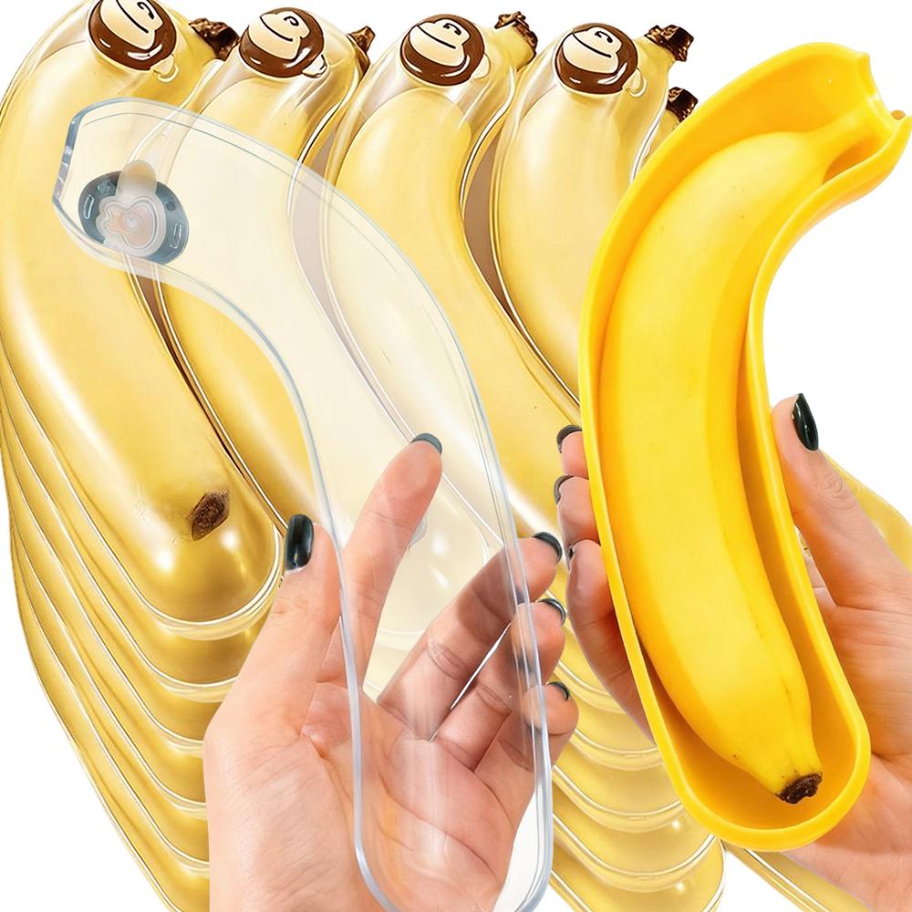 Portable Banana Shape Protective Case Travel Picnic Reusable Banana Storage Container Anti-Squeezing Kid Food Fruit Carrier Pod
