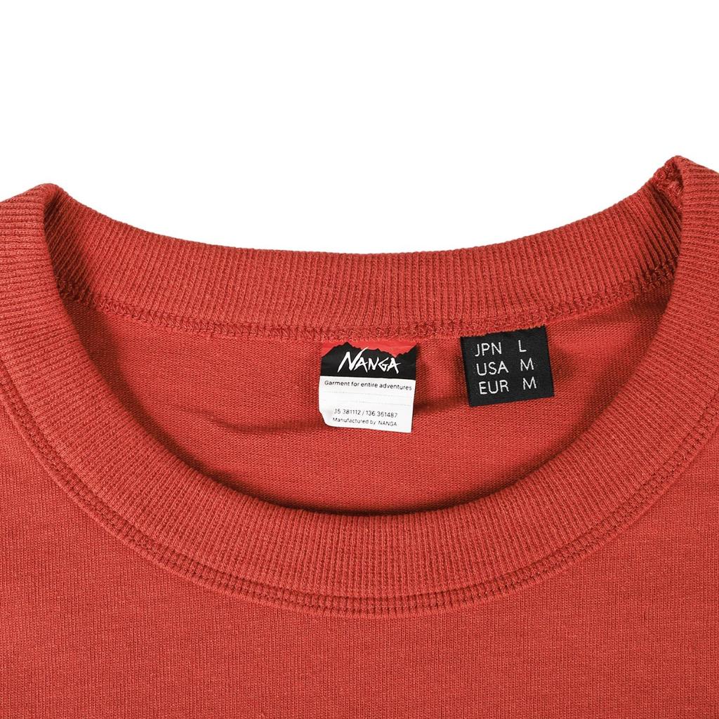 NANGA Men's ECO HYBRID BOX LOGO Long Sleeve T-Shirt, White, Size L