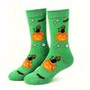 Halloween Men's Women's Autumn Winter New Products Pumpkin Bat Socks Fashionable Comfortable Warm Socks