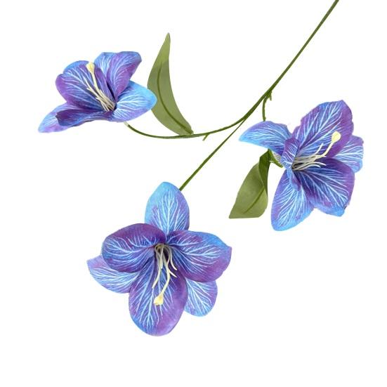 Yousheng Artificial Lily Flower 3 Heads Full Bloom Faux Lily Branch with Leaves Real Touch Fake Lilium Flower for DIY Wedding Bouquet Floral