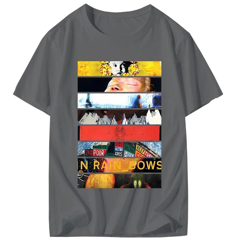 RADIOHEAD Printed TShirt Men Oversized Y2k Heavy Metal Band 2026 New Rock Punk American Casual Cotton Crew Neck Short Sleeve