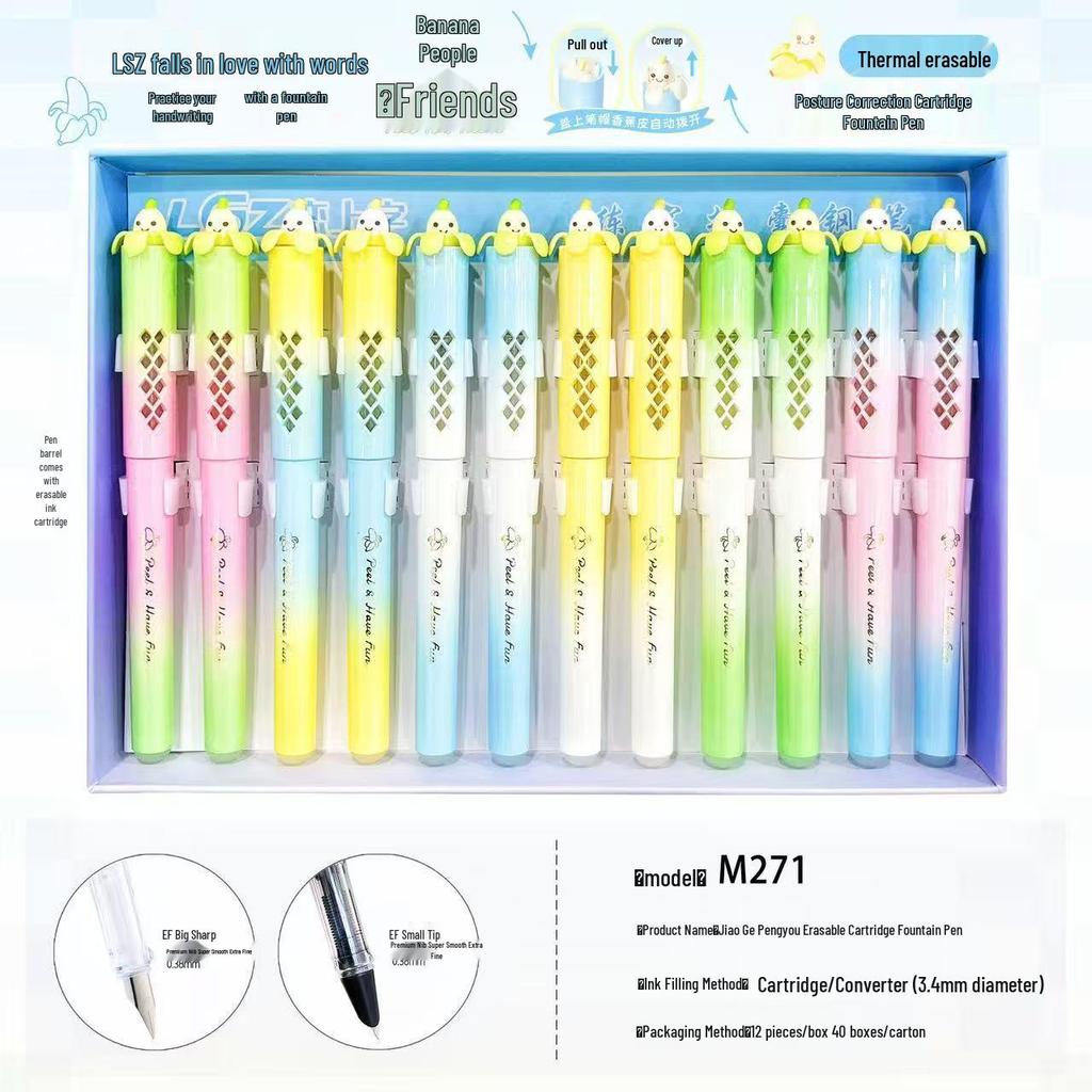 Löschbarer thermosensitiver Füllfederhalter für Kalligraphie in der dritten Klasse - Nachfüllbar, kinderfreundlich und perfekt für Anfänger.