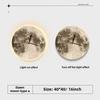 16 Inch Fashions Wall Clock Dining Room Living Moon The Earth Modelling LED Light Silent Movement Bedroom Clock Wall Decoration