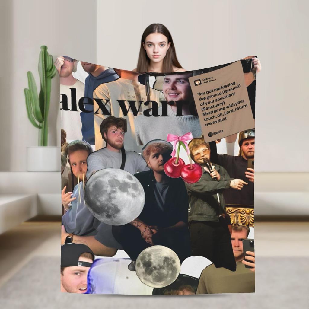 Alex Warren Rapper Blanket  Decorative Flannel Bedding Throws For Home Decor Warm Soft Custom DIY Quality Bedspread