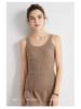 100% Pure Cashmere Striped Round Neck Slim Fit Women's Winter Vest
