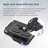 Quick Release Plate Aluminium Alloy Foldable L Shaped Camera Quick Release Plate with 1 4in and 3 8in Screw Hole for