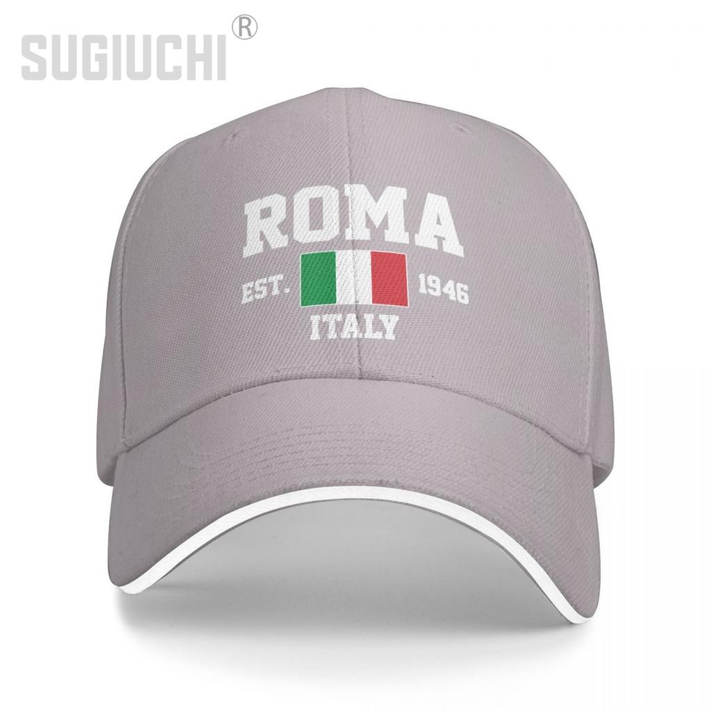 Baseball Cap Italy EST.1946 Roma Capital Unisex WoUnisex Unisex Hip Hop Sandwich Caps Snapback Golf Hat Fishing