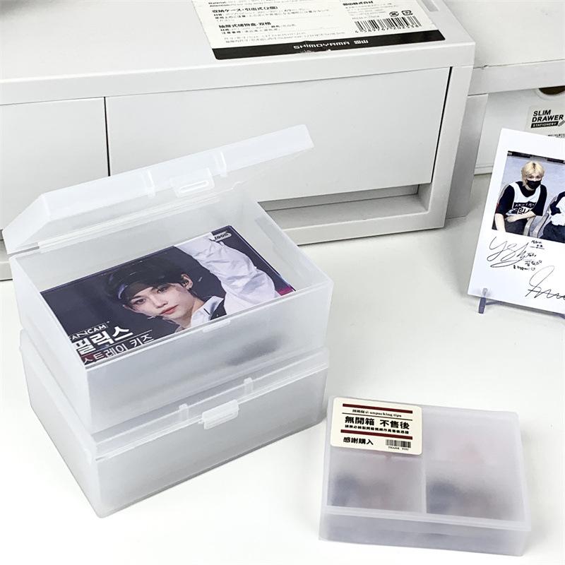Pudełko do przechowywania fotokartek K-pop 1 cal Plastikowa ramka na zdjęcia Organizer na karty do zdjęć Etui Uchwyt na karty Pyłoszczelne Etui do kolekcjonowania fotokartek