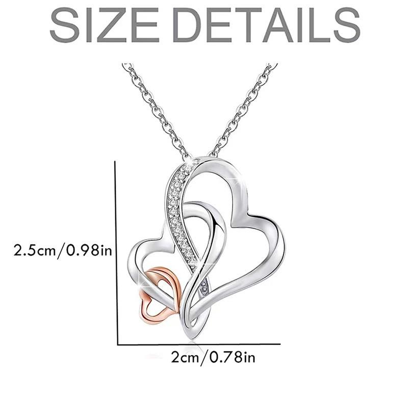 Heart Shaped Creative Necklace For Women With Sparkling Rhinestones Perfect For Valentine's Day Gift