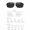 Rectangle Metail Frame Polarized Sunglasses Men Brand Designer Color Changing Sun Glasses Male Sun Glasses Driving UV400