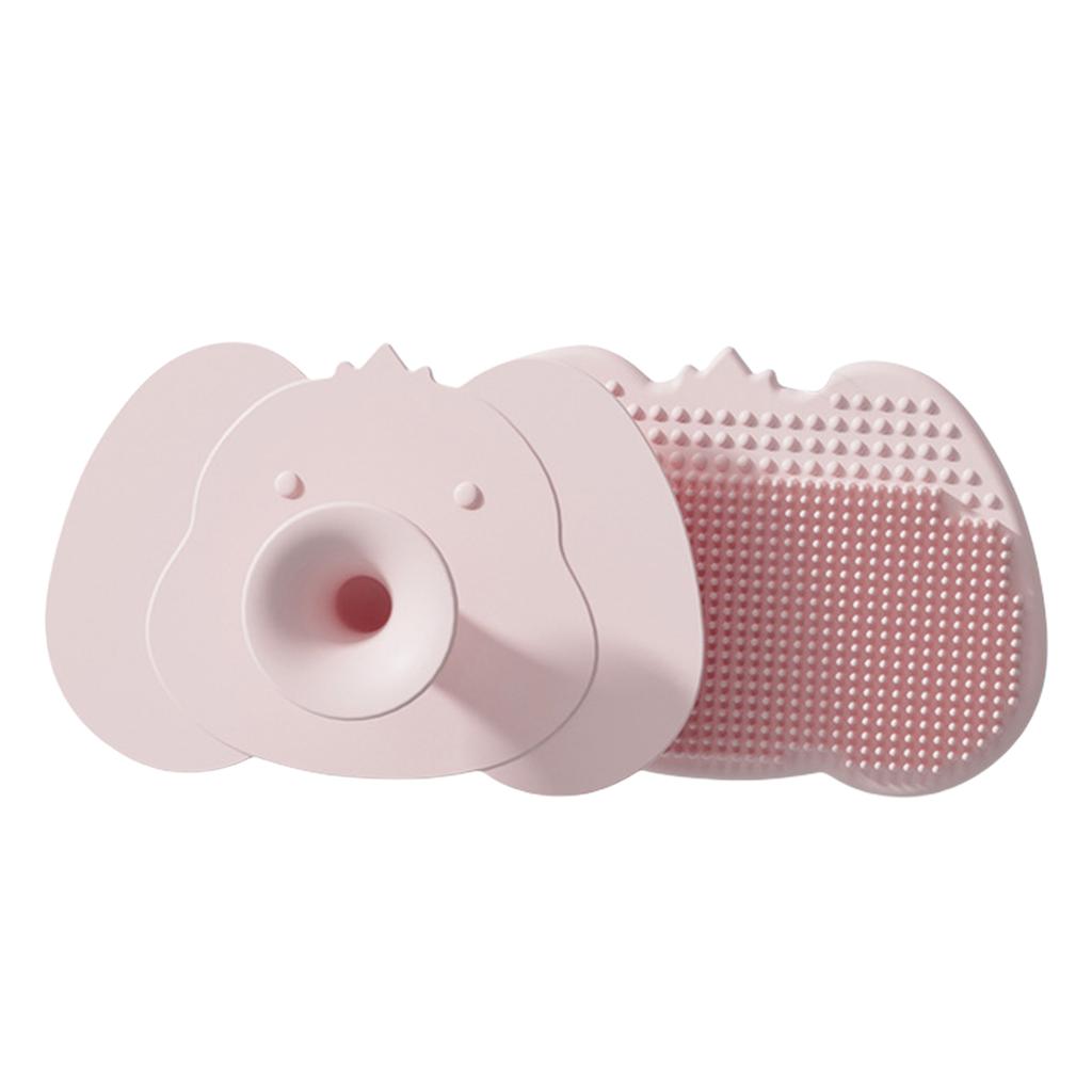 Krásný dětský silikonový koupací kartáč Jemný masážní přístroj na pokožku hlavy pro kojence a batolata Design 2 v 1 Kreslený vzhled