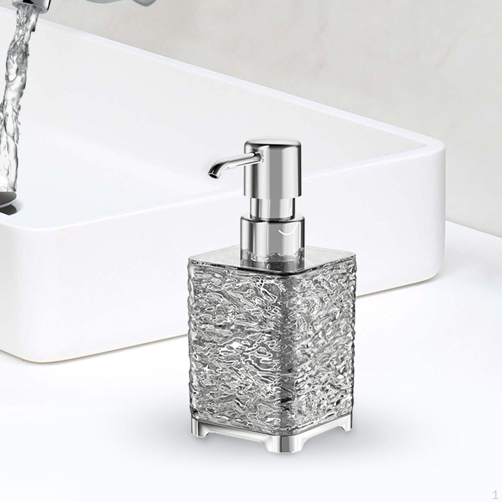 

Elegant Soap Dispenser Set for Bath And Shower clear gray