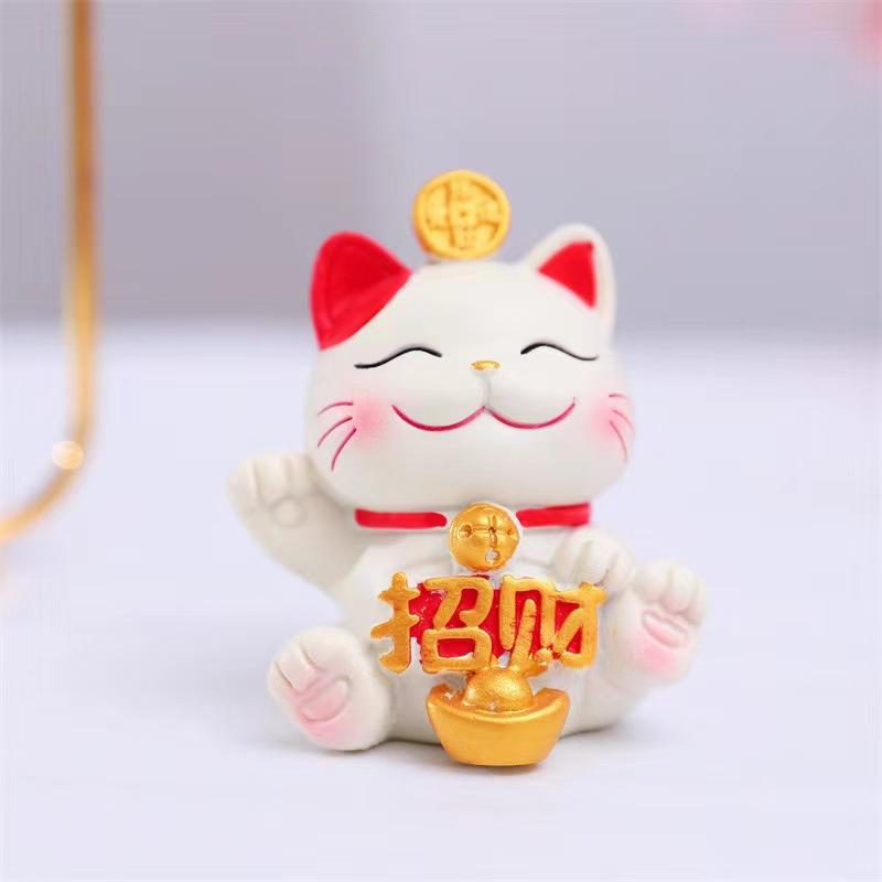 Cute Mobile Phone Stand Decoration Cute Maneki Neko Resin Office DeskCute Gift Decoration