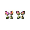 Korean Crystal Angel Tear Stud Earrings - Colorful Teardrop Diamonds with Unique Niche Style for Women