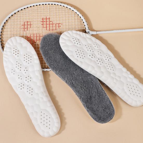Meleg Gyapjú Talpbetétek Téli Bolyhos Cipőbetétek Puha Légáteresztő Cserélhető Belső Talp Női Férfi Cipőkhöz Csizmák Papucsok