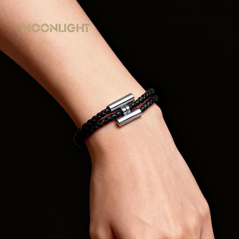 MOONLIGHT Classic H Button Braceles for Women Double-layer Leather Charm Bracelet Female Fashion Couple Jewelry Gifts 13 Colors