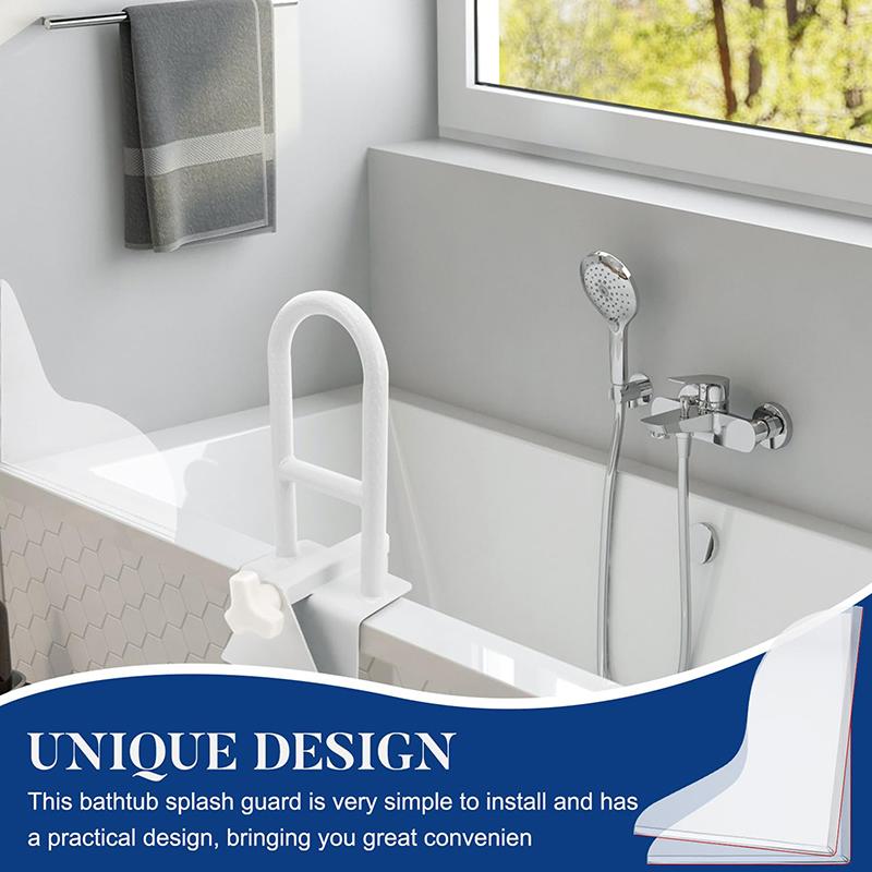 2 Pack Shower Splash Guard Kit Waterproof, Large Splash Guards For Bathtub Self-Adhesive Shower Corner Guards