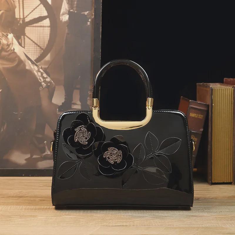 2025 Stylish Patent Leather Shoulder Bags for Women - Modern, Fashionable, Mid-Aged & Mom-Friendly Design