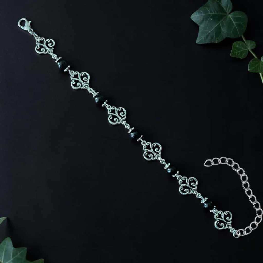 Gothic Silver Bracelet With Star Shape For Unisex Gift