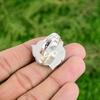Natural Swiss Blue Topaz Gemstone Stackable Flower Adjustable Ring 925 Silver