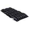 Low Back Chair Cushions 2 Pcs Black Checkered Pattern Oxford Fabric