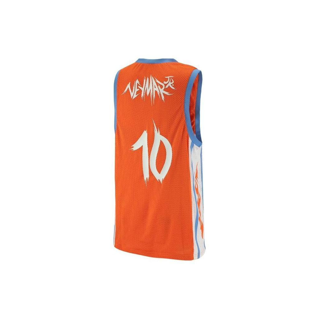 Puma Neymar Series Color Block Casual Sports Mesh Crew Neck Pullover Basketball Jersey Men jersey Orange 621792-01