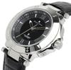 Salvatore Marra Silver Leather [Salvatore Marra] Watch, & Black, Radio-Controlled Solar, Strap, Men's, SM18112S-SSBK