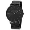 Men's Charles Black Stainless Steel Mesh Bracelet Watch