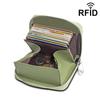 Japanese RFID Anti-Skimming Accordion Wallet: Large Capacity Genuine Leather Card Holder & Coin Purse
